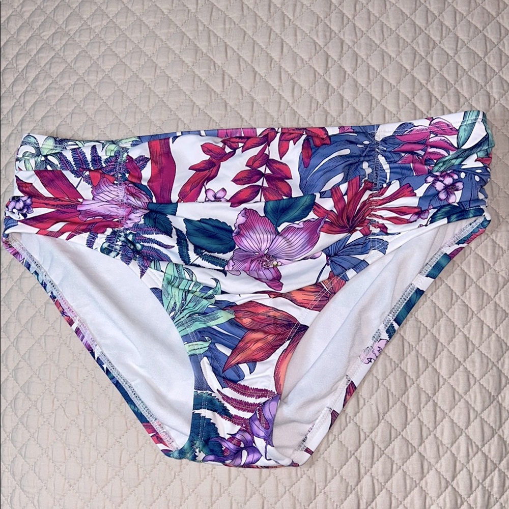 Tommy Bahama Floral Coastal shirred High waist bikini bottom - Small - New